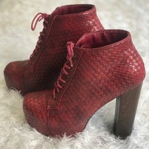 Red Platform Boots